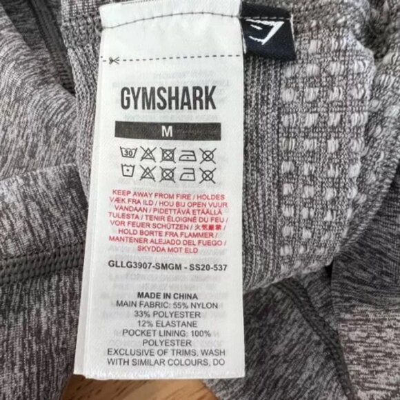 Gymshark Vital Boost Leggings Size M Smokey Gray Marl High Rise Ankle Athletic‎ - Picture 9 of 13